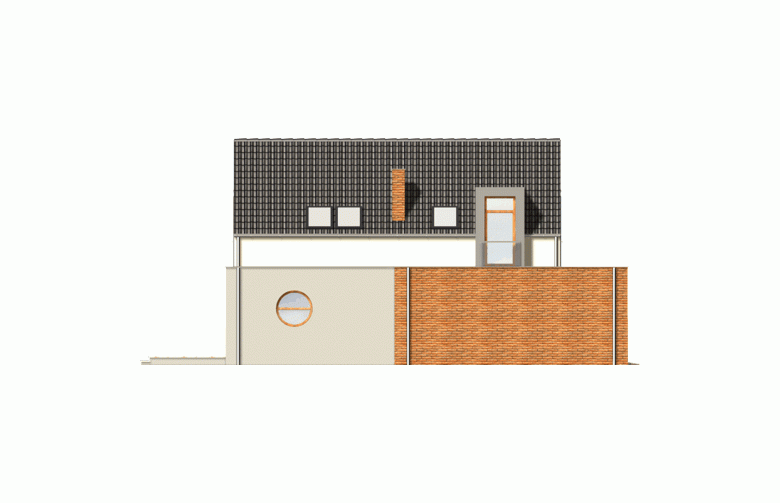 Projekt domu nowoczesnego ANCORA - elewacja 1