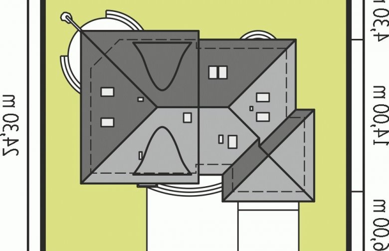 Projekt domu jednorodzinnego Diuna G2 (wole oko) - Usytuowanie - wersja lustrzana