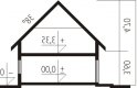 Projekt domu jednorodzinnego Edek G2 - przekrój 1