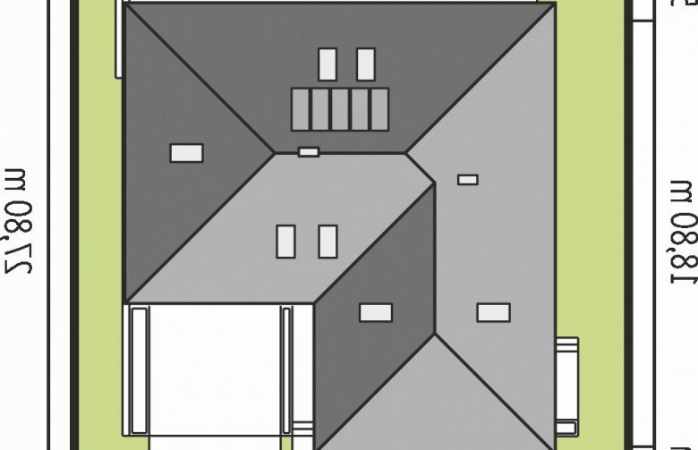 Projekt domu parterowego Alan IV G2 - Usytuowanie - wersja lustrzana
