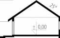 Projekt domu parterowego Alan III G1 - przekrój 1