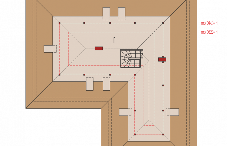 Projekt domu parterowego Alan II G2 - poddasze do adaptacji