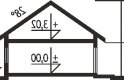 Projekt domu parterowego Alan II G2 - przekrój 1