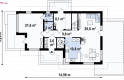 Projekt domu z poddaszem Z150 - rzut parteru