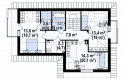 Projekt domu z poddaszem Z150 - rzut poddasza