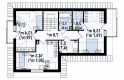 Projekt domu z poddaszem Z150 - rzut poddasza