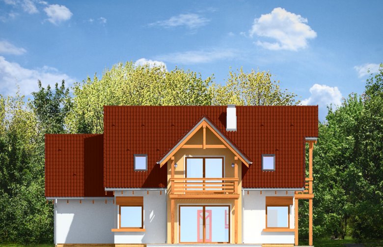 Projekt domu tradycyjnego Bartek (564) - elewacja 2