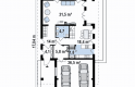Projekt domu z poddaszem Z198 - rzut parteru