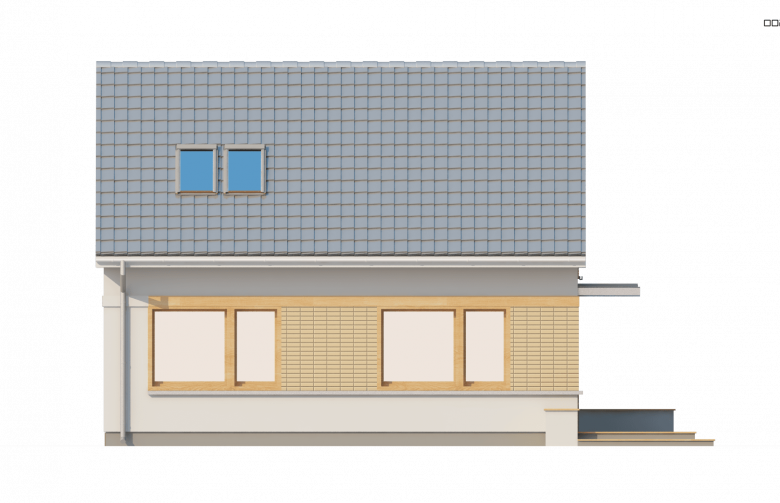 Projekt domu z poddaszem Z211 - elewacja 1