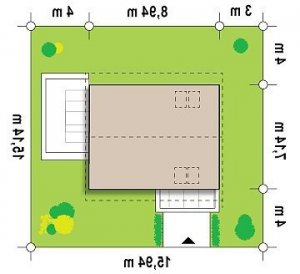 Usytuowanie budynku Z211 w wersji lustrzanej