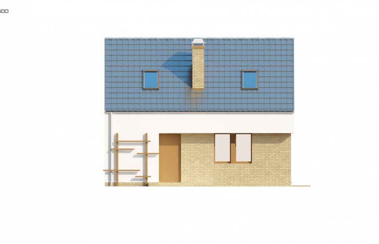 Projekt domu z poddaszem Z221 - elewacja 2