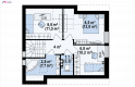 Projekt domu z poddaszem Z221 - rzut poddasza