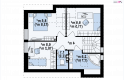 Projekt domu z poddaszem Z221 - rzut poddasza