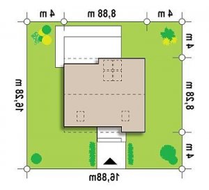 Usytuowanie budynku Z221 w wersji lustrzanej