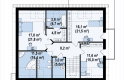 Projekt domu z poddaszem Z234 - rzut poddasza