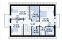 Projekt domu z poddaszem Z235 - rzut poddasza