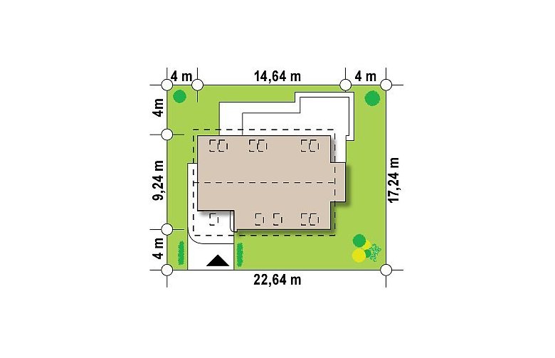 Projekt domu z poddaszem Z235 - Usytuowanie