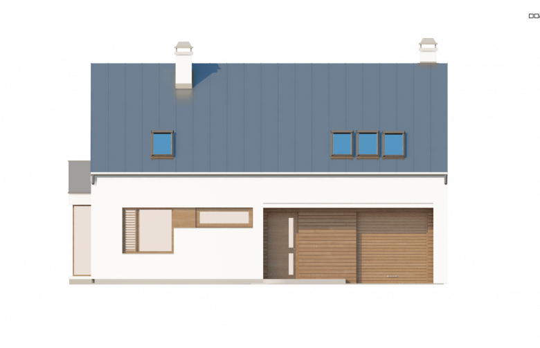 Projekt domu jednorodzinnego Z237 - elewacja 2