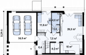 Projekt domu z poddaszem Z238 - rzut parteru