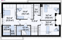 Projekt domu z poddaszem Z238 - rzut poddasza