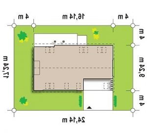 Usytuowanie budynku Z238 w wersji lustrzanej