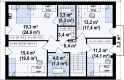 Projekt domu z poddaszem Z239 - rzut poddasza