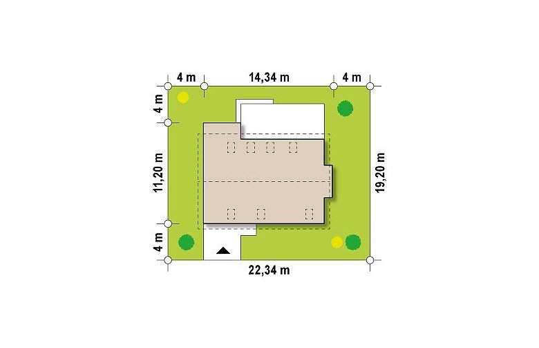 Projekt domu z poddaszem Z239 - Usytuowanie