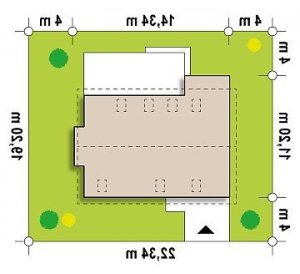 Usytuowanie budynku Z239 w wersji lustrzanej