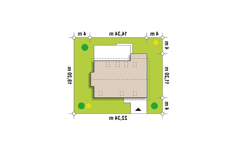 Projekt domu z poddaszem Z239 - Usytuowanie - wersja lustrzana