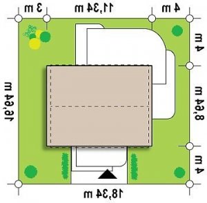 Usytuowanie budynku Z252 w wersji lustrzanej