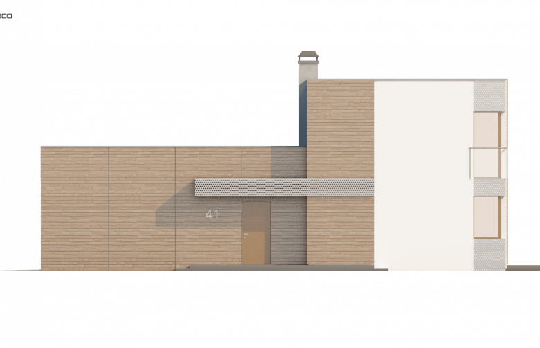 Projekt domu piętrowego Zx41 - elewacja 1