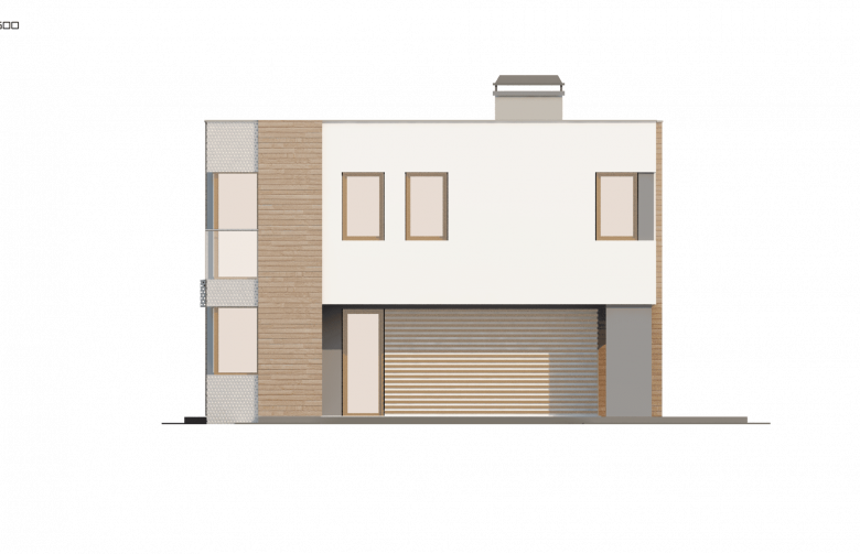 Projekt domu piętrowego Zx41 - elewacja 2
