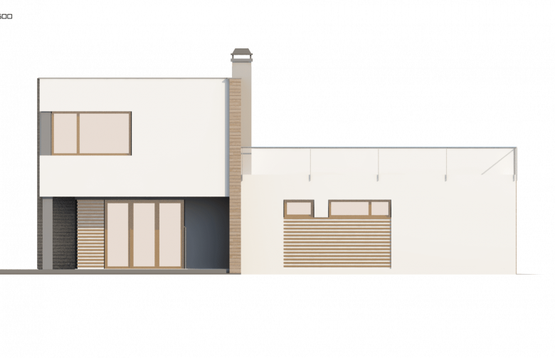 Projekt domu piętrowego Zx41 - elewacja 3