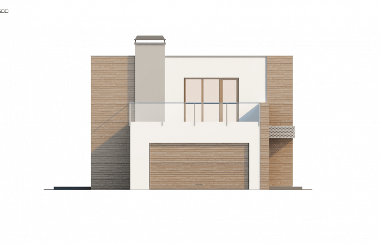 Projekt domu piętrowego Zx41 - elewacja 4