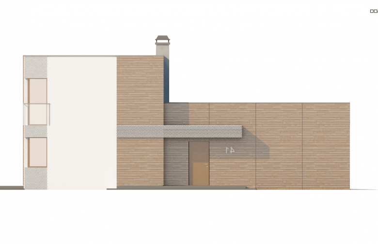 Projekt domu piętrowego Zx41 - elewacja 1