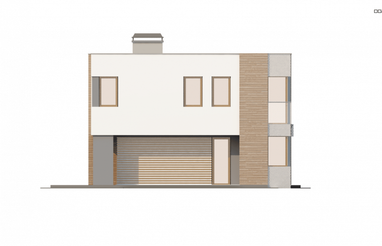Projekt domu piętrowego Zx41 - elewacja 2
