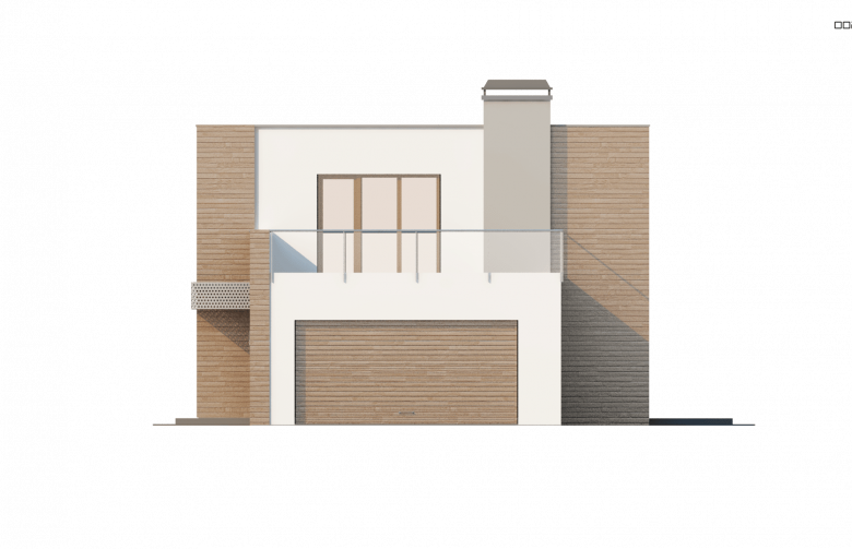 Projekt domu piętrowego Zx41 - elewacja 4