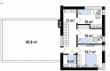 Projekt domu piętrowego Zx41 - rzut poddasza