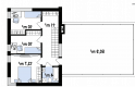 Projekt domu piętrowego Zx41 - rzut poddasza