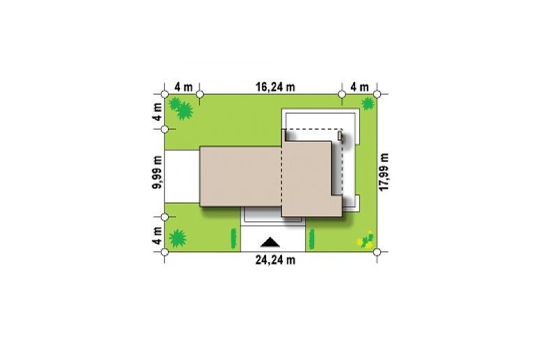 Projekt domu piętrowego Zx41 - Usytuowanie