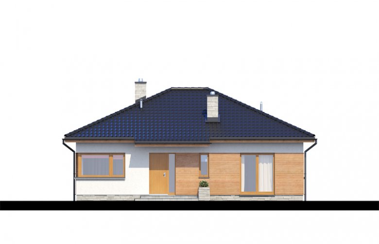 Projekt domu dwurodzinnego TK39 - elewacja 4