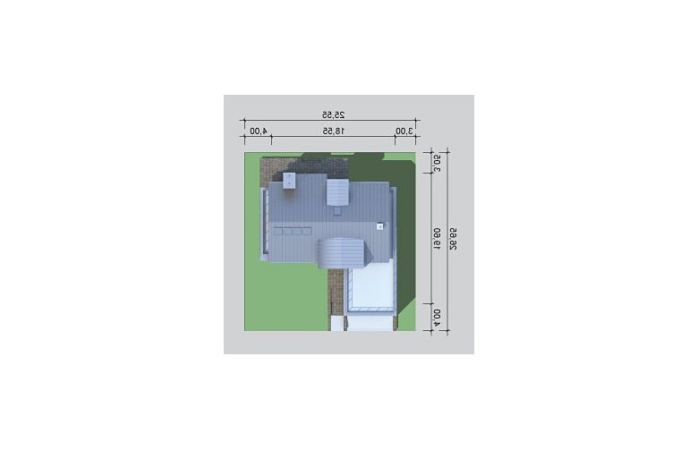 Projekt domu wielorodzinnego LK&861 - Usytuowanie - wersja lustrzana