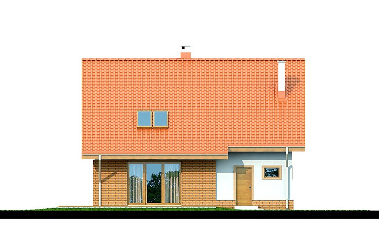 Projekt domu jednorodzinnego Armanda - elewacja 3