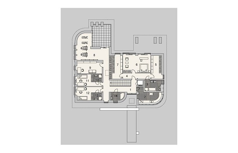 Projekt domu z poddaszem LK&855 - piętro