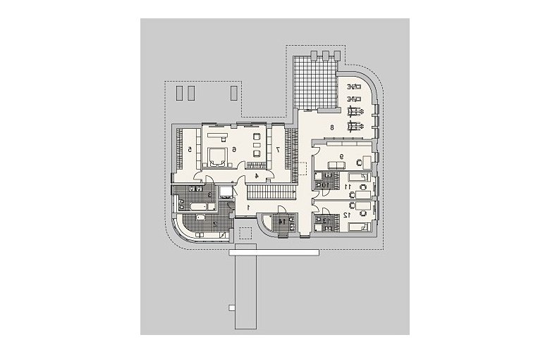 Projekt domu z poddaszem LK&855 - piętro