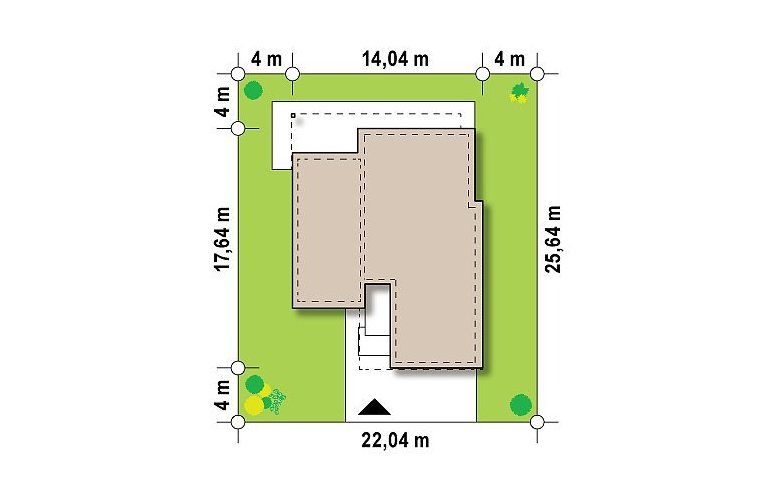 Projekt domu parterowego Zx100 - Usytuowanie