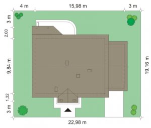 Usytuowanie budynku Niezapominajka z garażem (261)