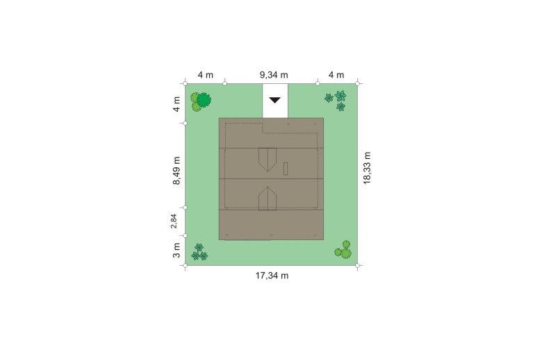 Projekt domu wielorodzinnego Sosenka 5 (264) - Usytuowanie