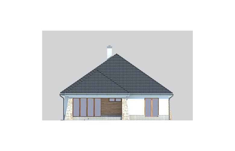 Projekt domu dwurodzinnego LK&876 - elewacja 3