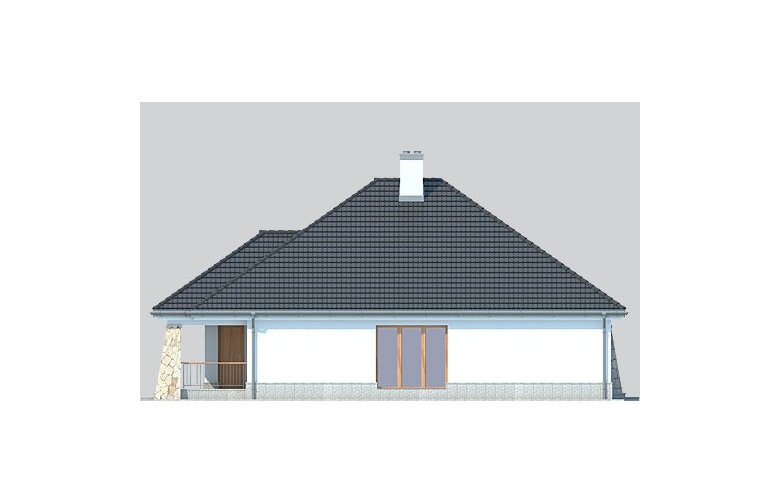 Projekt domu dwurodzinnego LK&876 - elewacja 2